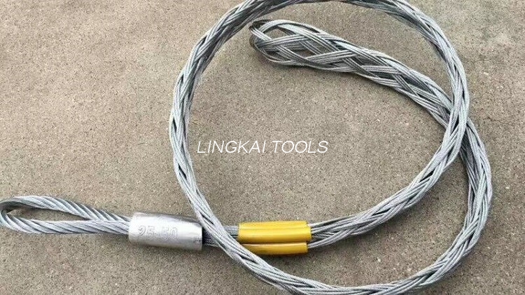 Orodja za kable iz optičnih vlaken, preizkušena CE Opgw Ročaji za vlečenje kablov Mesh Socket Joints